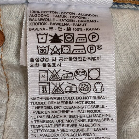 Vintage 90s Levis 501 Button Fly Jeans Men’s 38X30 Red Tab Light Wash Minor Wear - Picture 7 of 13